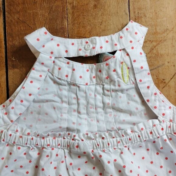 Gymboree Tank Top 2T White Pink Polka Dot Cotton Spring Summer Boho - Picture 6 of 6